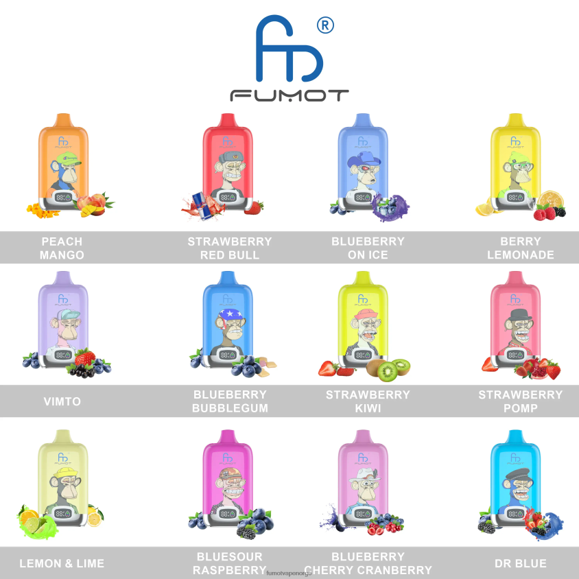 Fumot Flavours | Fumot Digital Box 12000 20ml engangs vape pod - (1 stk) drue is XH0864130