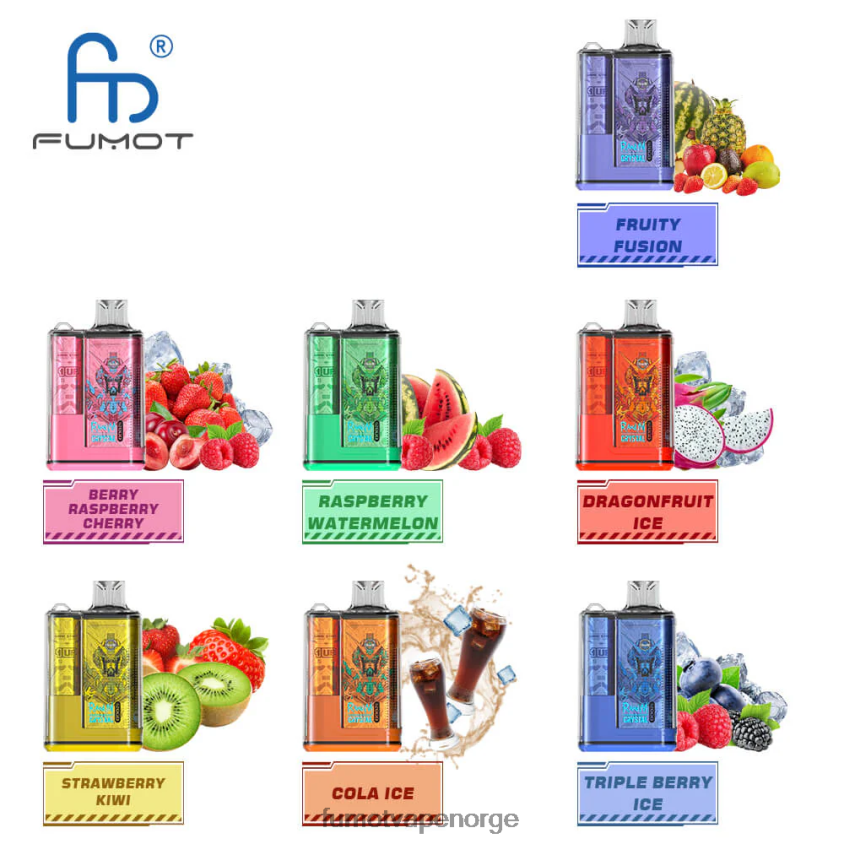 Fumot Flavours | Fumot Crystal 12000 engangs vapeboks - 20ml (1 stk) blåbær på is XH0864260