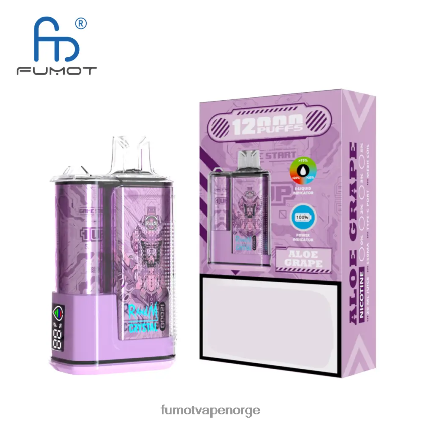 Fumot Flavours | Fumot Crystal 1 stk - 12000 engangs vapeboks 20ml frodig lce XH0864270