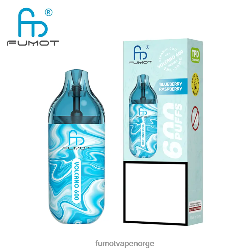 Fumot Flavours | Fumot Volcano 600 tpd-kompatibel engangsvape - 2ml (sett med 3 stk) jordbær vannmelon XH0864300