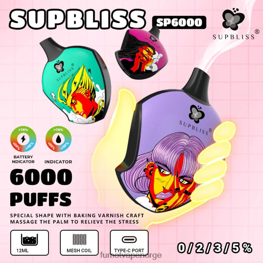 Fumot Flavours | Fumot Supbliss sp6000 engangs vape pod - 12ml (1 stk) aloe drue XH0864450