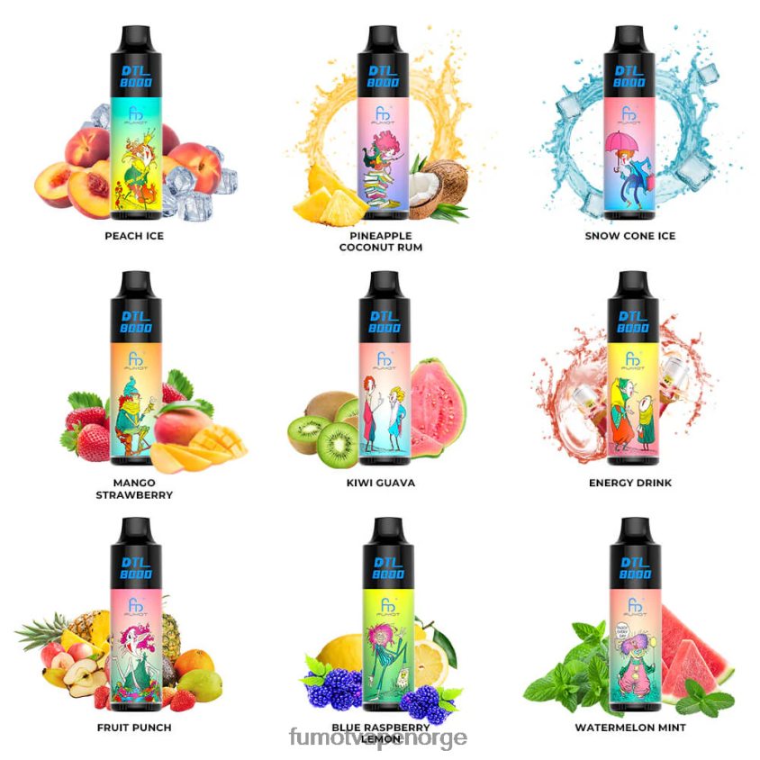 Fumot Flavours | Fumot DTL 8000 engangs vape penn - 16ml (1 stk) morderdame XH0864420