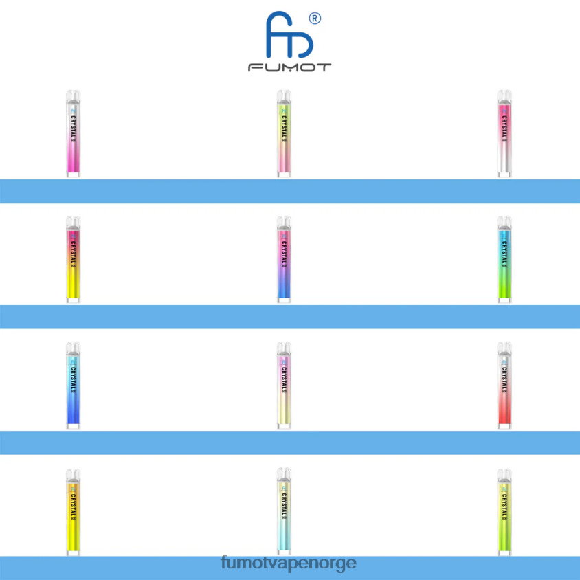 Fumot Norge | Fumot Crystal 2ml (3 stykker sett) engangsvape - 600 tpd-kompatibel ananas is XH0864391