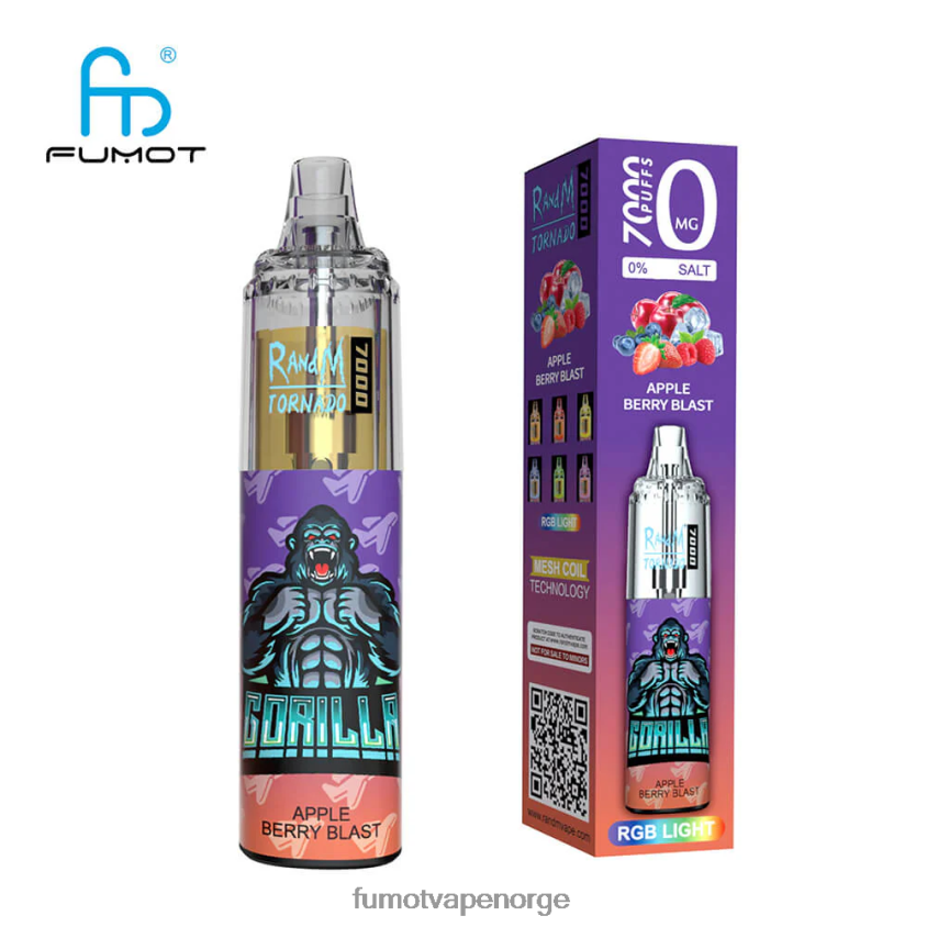 Fumot Flavours | Fumot Tornado 0 % 7000 14 ml engangs vapepenn (1 stk) kiwi pasjonsfrukt guava XH0864520