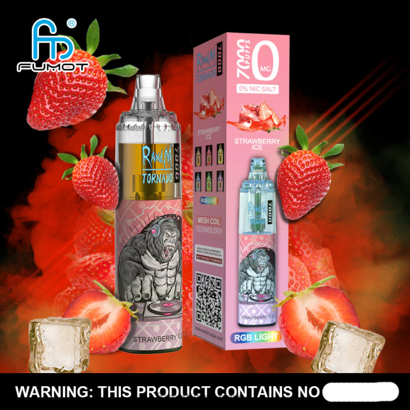 Fumot Flavours | Fumot Tornado 0 % 7000 14 ml engangs vapepenn (1 stk) kiwi pasjonsfrukt guava XH0864520