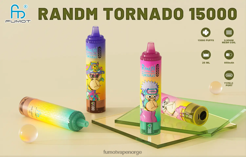 Fumot Flavours | Fumot Tornado 15000 engangsvape 25ml (1 stk) bærlimonade XH0864160