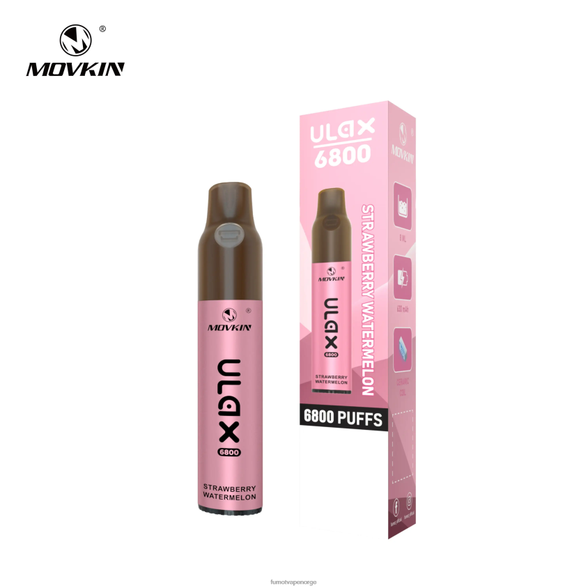 Fumot Flavours | Fumot Movkin Ulax 6800 engangsvape, keramisk spole - 8ml (1 stk) blåsur bringebær XH0864320