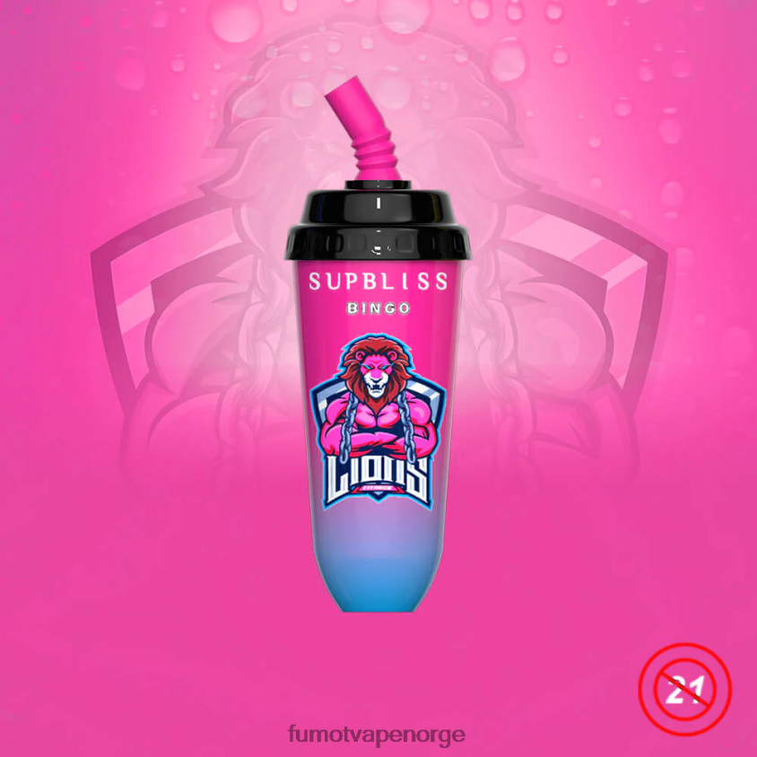 Fumot Flavours | Fumot Supbliss Bingo 16 ml 8000 engangs vape pod-enhet (1 stk) jordbær kiwi XH0864410