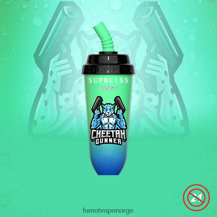 Fumot Flavours | Fumot Supbliss Bingo 16 ml 8000 engangs vape pod-enhet (1 stk) jordbær kiwi XH0864410