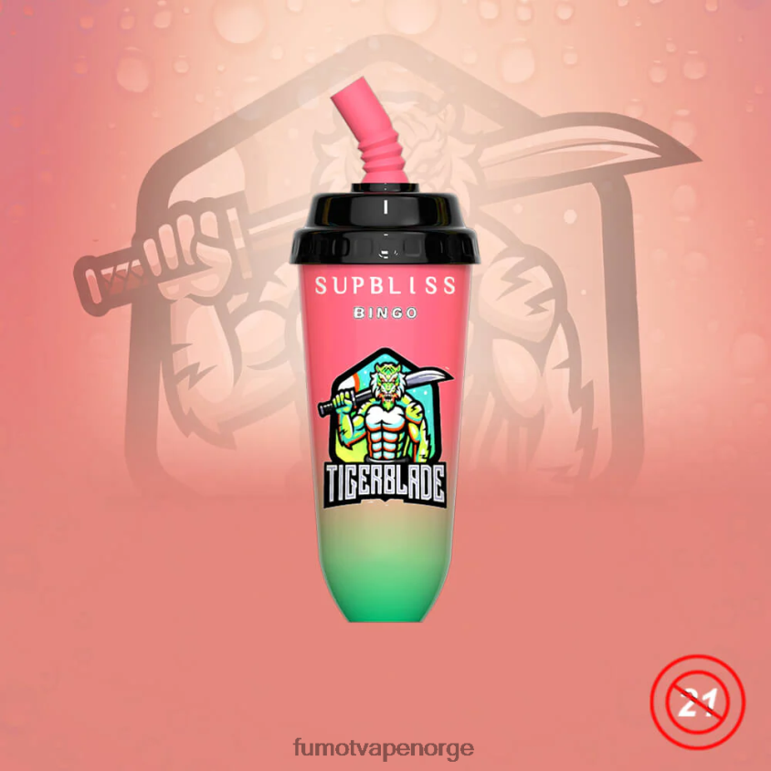 Fumot Flavours | Fumot Supbliss Bingo 16 ml 8000 engangs vape pod-enhet (1 stk) jordbær kiwi XH0864410