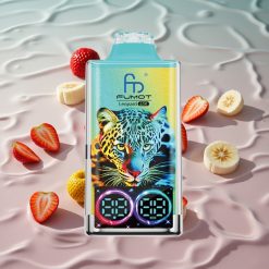 Fumot Leopard 40K Puffs Engangs Vape Jordbær Banan med 0%/2%/3%/5% Nikotin og 700mAh Batteri