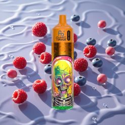 Fumot RandM Tornado 30000 Puffs Engangs Vape Blåbær Bringebær med 30mL og 600mAh