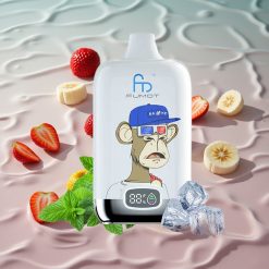 Fumot Tornado Digital Box 12000 Puffs Engangs Vape Jordbær Banan med 20ml E-Likvid og Type-C Lading