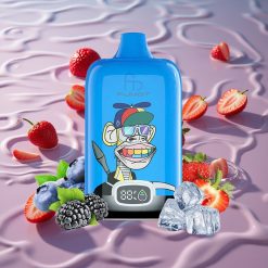 Fumot Tornado Digital Box 12000 Puffs Engangs Vape Jordbær Drue med Type-C Lading og 20ml E-Liquid